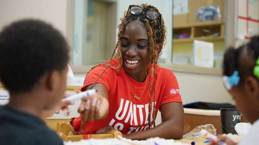 YPL volunteered at United Way partner Sheltering Arms as a part of their kickoff leadership retreat